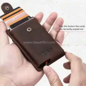 ซองหนังใส่บัตรสำหรับแปะหลังเคสมือถือ GENIUS CREDIT CARD WITH LEATHER COVER (MW-002)