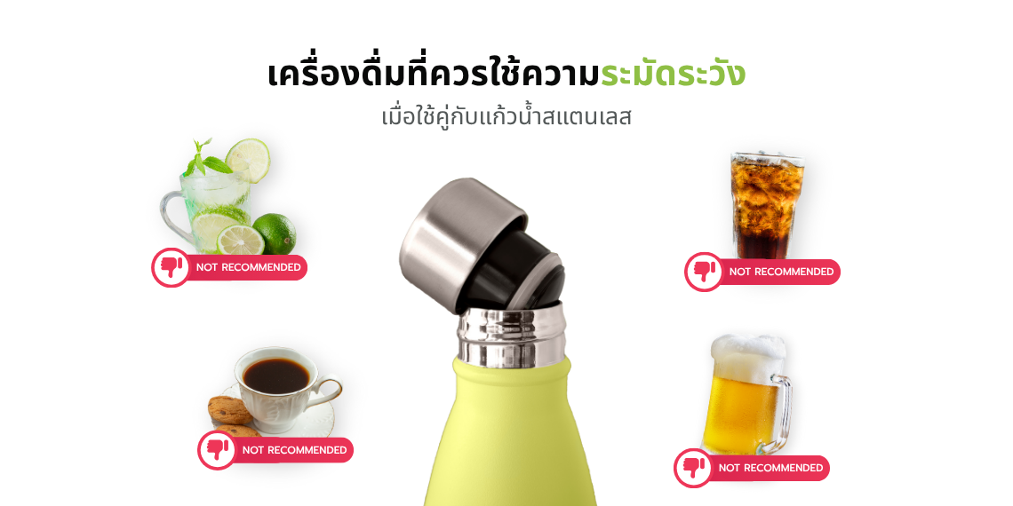 เครื่องดื่มที่ควรใช้ความระมัดระวัง  (Acidic Drinks)