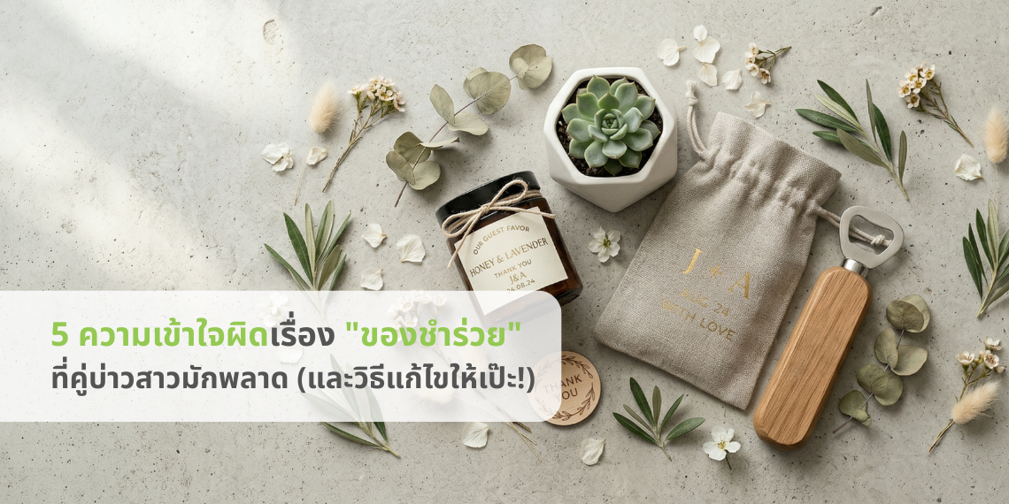 ความเข้าใจผิดเรื่อง "ของชำร่วย" ที่คู่บ่าวสาวมักพลาด (และวิธีแก้ไขให้เป๊ะ!)
